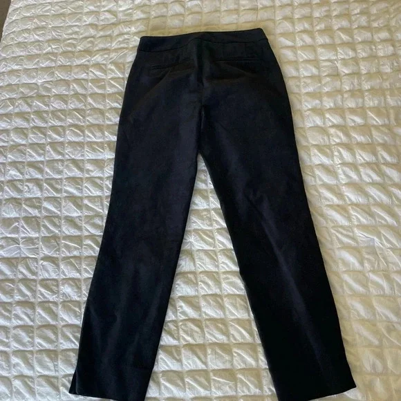 Boden black velour straight leg pants
